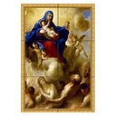 Ver imagem 1 de Quadro Nossa Senhora do Carmo com Almas do Purgatório 60x40 em Azulejos
