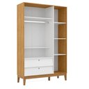 Ver imagem 4 de Berço Americano e Guarda Roupa Unique 3 Portas Branco Soft Freijó Eco Wood com Colchão Ortobom