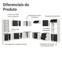 Ver imagem 4 de Armário de Cozinha Completa 566cm Lux Madesa 01 Branco/preto