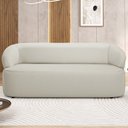 Ver imagem 2 de Sofá 3 Lugares Orgânico Sala de Estar Living 170cm Carmen F04 Couríssimo Off White - Lyam Decor