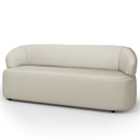 Ver imagem 1 de Sofá 3 Lugares Orgânico Sala de Estar Living 170cm Carmen F04 Couríssimo Off White - Lyam Decor