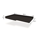 Ver imagem 2 de Tampo P/ Balcão Cozinha Canto Reto B649 98cm Polipropileno Preto - Kappesberg