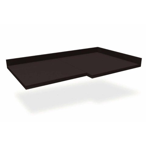 Tampo P/ Balcão Cozinha Canto Reto B649 98cm Polipropileno Preto - Kappesberg