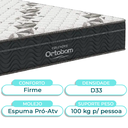 Ver imagem 2 de Colchão Solteiro Airtech 100 D33 Euro Pillow Ortobom 88x188x18