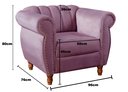 Ver imagem 6 de Conjunto Realeza Sofá com Poltronas Chesterfield Decoração Sala Recepção - Veludo Roxo