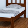 Cama de Solteiro Madeira Maciça Castanho Perola Nemargi - 3