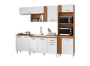 Ver imagem 2 de Cozinha Compacta Vitória Completa com Balcão para Pia 120cm sem Tampo/cuba - Cinamomo/branco Aramóve