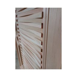 Porta Pivotante Ripada Losango Eucalipto 2,13x1,27 Frainer Pivotante Ripada Visor Losango - 4
