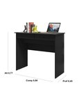 Ver imagem 2 de Escrivaninha Mesa de Computador 2 Gavetas Cor Preto - Comprar Móveis em Casa