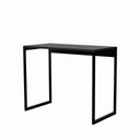 Ver imagem 1 de Escrivaninha Slim Moderna Retangular Industrial Resistente Base de Aço Preto/pé Preto - Lh Móveis