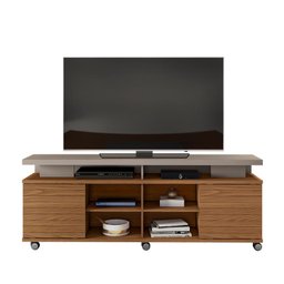 Rack Jasmin 2 Portas Deslizantes com Painel Dala para TV de até 70” Carvalho Europeu/Amarula - PR Mó - 3