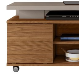 Rack Jasmin 2 Portas Deslizantes com Painel Dala para TV de até 70” Carvalho Europeu/Amarula - PR Mó - 4