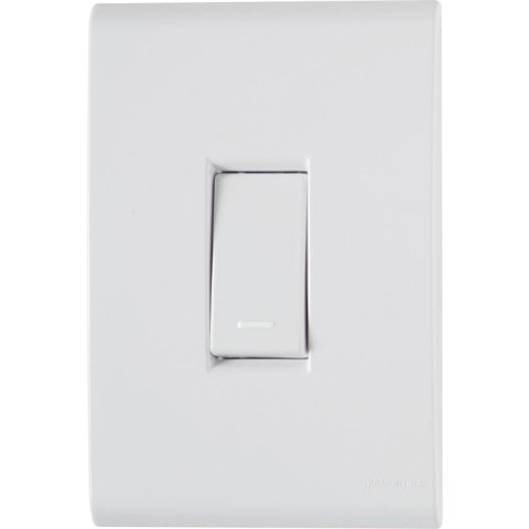 Conjunto 4x2 com 1 Interruptor Simples Tramontina Liz 10 a 250 V Branco 120 Unidades
