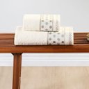 Ver imagem 1 de Jogo Toalha Banho Rosto 5 Peças 100% Algodão Gigante Peti Poá:palha