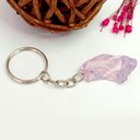Ver imagem 2 de Chaveiro Pedra Quartzo Lavanda Bruta Paz Cura Serenidade