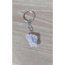 Ver imagem 4 de Chaveiro Pedra Quartzo Lavanda Bruta Paz Cura Serenidade