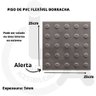 Piso Tátil Alerta Cinza 25x25cm Pvc Kit 20pçs + 2 Cola 750g - 4