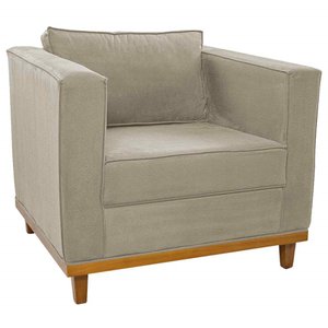Poltrona Decorativa Europa Corano Bege AM Decor