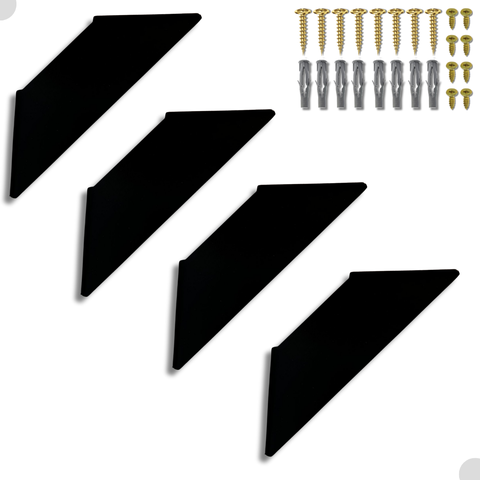 4 Suportes de Prateleira Estilo Mão Francesa Formato Trapézio Moderno Sala Quarto Cozinha