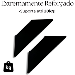 4 Suportes de Prateleira Estilo Mão Francesa Formato Trapézio Moderno Sala Quarto Cozinha - 5