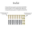 Ver imagem 2 de 4 Suportes de Prateleira Estilo Mão Francesa Formato Trapézio Moderno Sala Quarto Cozinha