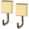 Kit 2 Ganchos Multiuso Gold Dourado Aço Suporte Toalheiro Banheiro Future - 1