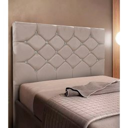 Cabeceira de Cama Box Viúva 130cm Estofada Kasi Bege - 2