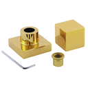 Ver imagem 2 de Kit Acabamento para Registro Base Deca Quadrado de 1/2 ou 3/4 com 4 Unidades Dourado Brilhante