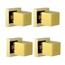 Ver imagem 1 de Kit Acabamento para Registro Base Deca Quadrado de 1/2 ou 3/4 com 4 Unidades Dourado Brilhante