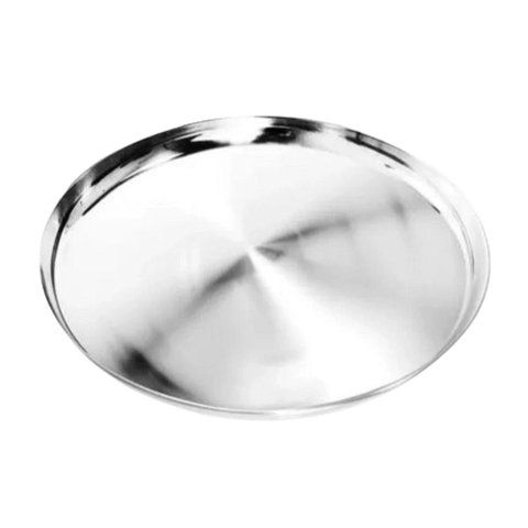Bandeja Redonda Inox 40cm Garçom Servir Bar Restaurante Kehome Travessa Servir Bebidas Porções Mesa 