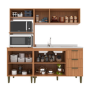 Ver imagem 3 de Cozinha Modulada Bia 183cm 8 Portas 3 Gavetas Freijó/Off White - J Carvalho