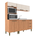 Ver imagem 2 de Cozinha Modulada Bia 183cm 8 Portas 3 Gavetas Freijó/Off White - J Carvalho