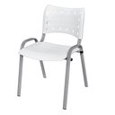 Ver imagem 1 de Cadeira Iso Base Cinza, Igreja, Escola, Escritório - Branco Kit 1 Peça