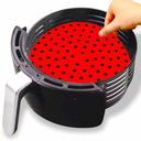 Ver imagem 2 de Protetor P/ Fritadeira Redondo Air Fryer Vermelho 19cm Unyhome.