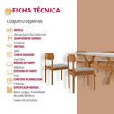 Ver mais imagens de Sala de Jantar Mesa Startampo Laqueado e 6 Cadeiras Moderna Quartzo/laq Off/cinam. Imbuia