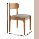 Ver imagem 3 de Sala de Jantar Mesa Startampo Laqueado e 6 Cadeiras Moderna Quartzo/laq Off/cinam. Imbuia