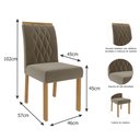 Ver imagem 6 de Mesa para Sala de Jantar Helena 210 X 100 Cm e 6 Cadeiras Juliana Wood Cimol Madeira/off White/madei