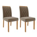 Ver imagem 3 de Mesa para Sala de Jantar Helena 210 X 100 Cm e 6 Cadeiras Juliana Wood Cimol Madeira/off White/madei