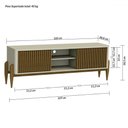 Ver imagem 4 de Rack para Tv até 55 Polegadas Sereno 2 Portas 1 Prateleira Off White/cedro - Olivar Móveis