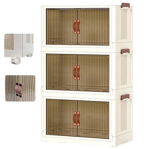 Armario Organizador 3 Andares Empilhavel Porta Objetos Roupa Organizaçao Multiuso Casa Quarto Varand