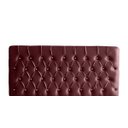 Ver imagem 2 de Kit Estrela Cabeceira de Cama Painel e Calçadeira Baú Botão Cristal King 195 Cm Suede Bordo Eli Móve