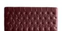 Ver imagem 2 de Kit Estrela Cabeceira de Cama Painel e Calçadeira Baú Botão Cristal King 195 Cm Suede Bordo Eli Móve