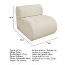 Ver imagem 3 de Kit 2 Poltronas Decorativas Orgânica Virgínia Bouclé - Doce Sonho Móveis
