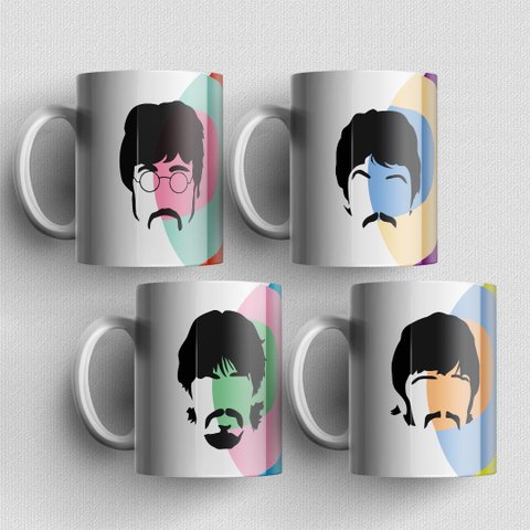 The Beatles - 4 Canecas de qualidade premium
