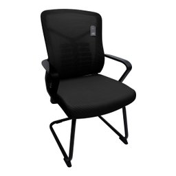 Cadeira Secretária Escritório Ergonômica Gogo Chair Gof-101 Fixa - Preta - 1
