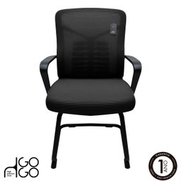 Cadeira Secretária Escritório Ergonômica Gogo Chair Gof-101 Fixa - Preta - 4