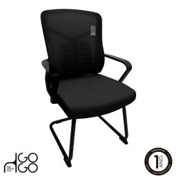 Cadeira Secretária Escritório Ergonômica Gogo Chair Gof-101 Fixa - Preta - 6