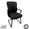 Cadeira Secretária Escritório Ergonômica Gogo Chair Gof-101 Fixa - Preta - 6