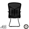 Cadeira Secretária Escritório Ergonômica Gogo Chair Gof-101 Fixa - Preta - 5