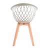 Kit 4 Cadeiras Para Mesa De Jantar Sala Cozinha Web Wood Branca Base Madeira - 5